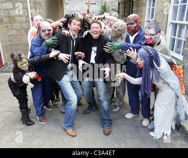 Mark Charnook and Dominic Brunt Leeds Zombie Film Festival held at the Cottage Road cinema. Leeds, England - 26.04.09 Mark Stock Photo