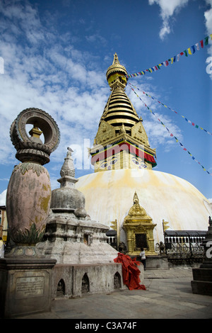 The Swayambhunath Stupa in Kathmandu, Nepal Stock Photo