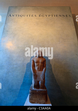 The entrance to the Egyptian Antiquities exhibit in the Louvre Museum, Paris Stock Photo