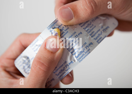 Illustrative image of a Tamiflu pack. Stock Photo