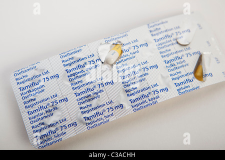 Illustrative image of a Tamiflu pack. Stock Photo