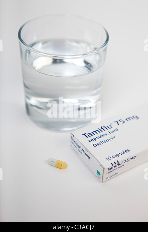 Illustrative image of a Tamiflu tablet. Stock Photo