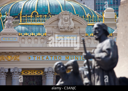 Theatro Municipal, Praca Floriano, Rio de Janeiro, Brazil Stock Photo