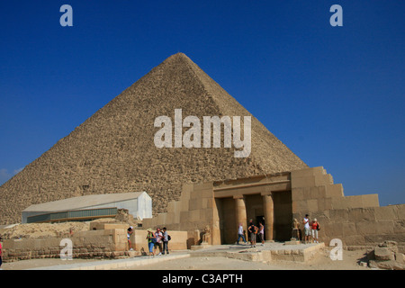 Pyramid of Cheops and entrance to tomb, Giza, Egypt Stock Photo - Alamy