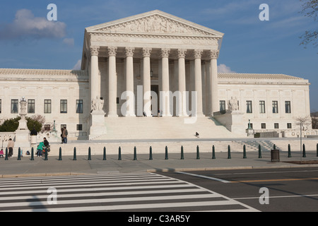 The Neoclassical United States Supreme Court Building in Washington, DC. Stock Photo