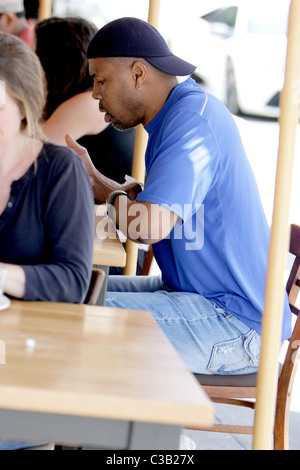 Eriq La Salle eating at Toast Bakery Cafe while wearing a backwards ...