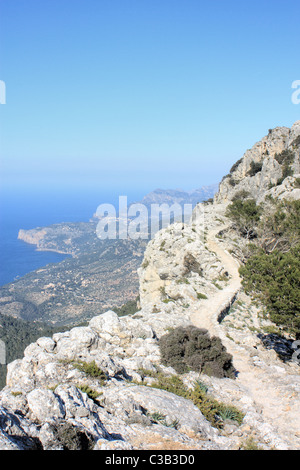 Archduke’s walk near Valldemossa, named after Ludwig Salvator, Serra de Tramuntana, Majorca Island, Spain Stock Photo