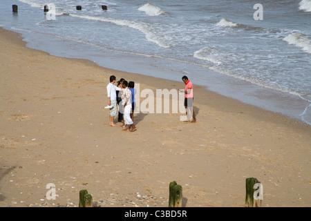 bridlington beach on the yorkshire coast Stock Photo