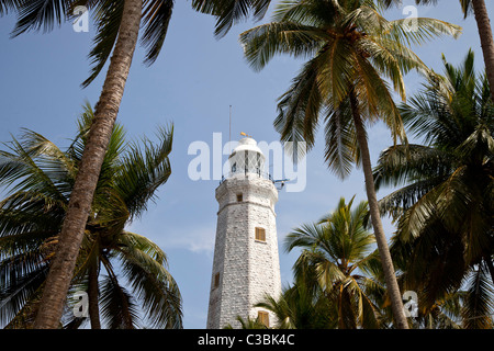 Dondra Head lighthouse on the southern tip of the island Sri Lanka Stock Photo