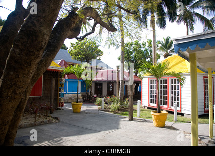 Redcliffe Quay Shops in St Johns , Antigua Stock Photo