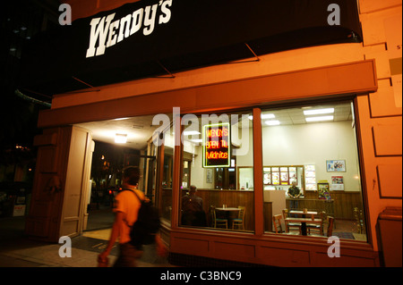 A Wendys Restaurant open late in San Diego, CA on 3rd May 2005. Picture by Newscast/ newscast. Stock Photo