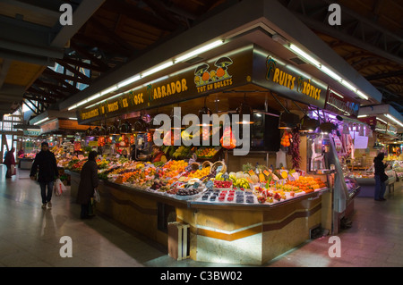 Mercat Santa Caterina market hall Sant Pere district Barcelona Catalunya Spain Europe Stock Photo