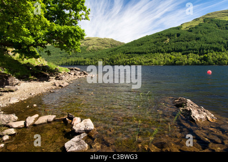 Loch Voil in Balquhidder glen, part of Loch Lomond and Trossachs national park central Scotland taken on fine summer day Stock Photo