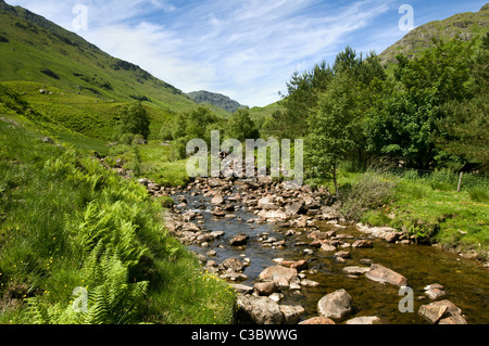 Scottish countryside scene taken at the end of Balquhidder glen, part of Loch Lomond and Trossachs national park in summer Stock Photo