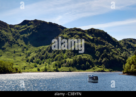 The beautiful Loch Katrine and rolling mountains part of the loch Lomond and Trossachs national park,  of Stirling, Scotland