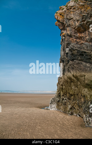 Cliffs around Rhossili Beach, Gower, Wales Stock Photo