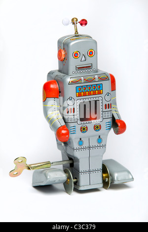 retro toy robot Stock Photo