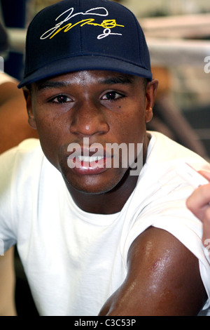 Floyd Mayweather celebrates Flag Day by wrapping the Mayweather Boxing Gym with the American flag Las Vegas, Nevada - 11.06.09 Stock Photo