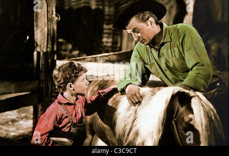 PETER MILES, ROBERT MITCHUM, THE RED PONY, 1949 Stock Photo