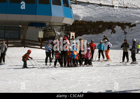 Ski School Grossarl and Dorfgastein ski area Scharte Mountain Bad Hofgastein Gastein Valley Salzburgerland Austria Stock Photo