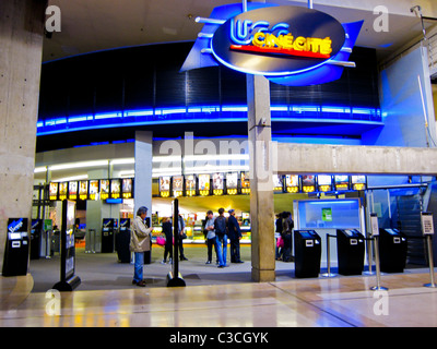 Paris, France,  Entrance to  French UGC Cinema Complex, inside 'Le Forum des halles', movies theater marquee, cinema lobby, interior Stock Photo