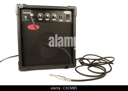 Guitar amplifier isolated on white Stock Photo