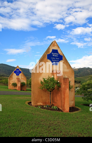 Entrance sign to cellar door and vineyard. Ivanhoe Wines Pokolbin