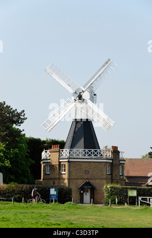 Wimbledon Windmill, Wimbledon Common, London, England. This is the last hollow post flour mill in the country. Stock Photo