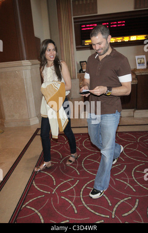 Nadine Velazquez has dinner and then goes to the movies with her boyfriend. Los Angeles, California - 16.07.09 Stock Photo