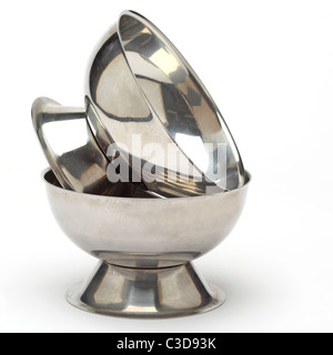 stainless steel bowl Stock Photo