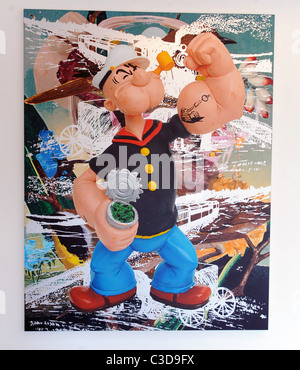 Jeff Koons' Popeye Series - press view held at the Serpentine Gallery London, England - 30.06.09 Stock Photo