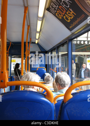 People on a bus Stock Photo