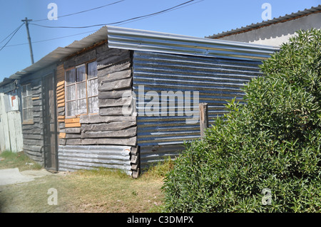 Township houses and sheds in Gugulethu, South Africa Stock Photo