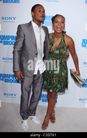 ROMEO MILLER & CHRISTINA MILIAN JUMPING THE BROOM. LOS ANGELES PREMIERE TRISTAR PICTURES HOLLYWOOD LOS ANGELES CALIFORNIA US Stock Photo