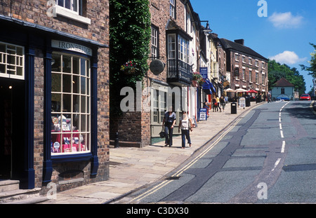 Shops in the town of Ironbridge Ironbridge Gorge Museum Telford UK Stock Photo