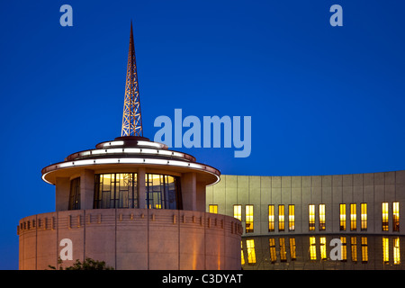 Twilight at the Country Music Hall of Fame, Nashville Tennessee USA Stock Photo