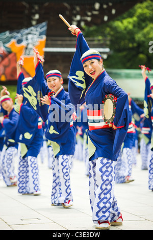 Yosakoi Festival - Street Dance Performers at Meiji Jingu, Tokyo, Japan Stock Photo