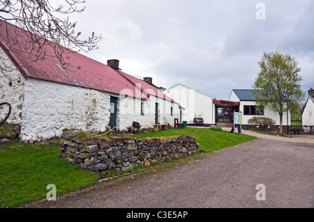 The long house and entrance to Auchindrain Township Open Air Museum in Argyll Scotland Stock Photo