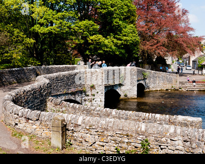 Sheepwash Bridge in the beautiful village of Ashford In The Water, Derbyshire, England,UK. Stock Photo