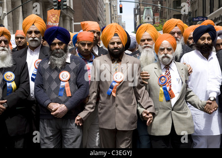 Annual Sikh Parade along Madison Avenue in New York City. Stock Photo