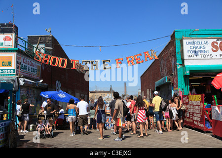 Shoot The Freak, Coney Island Boardwalk, Brooklyn, New York City, USA Stock Photo