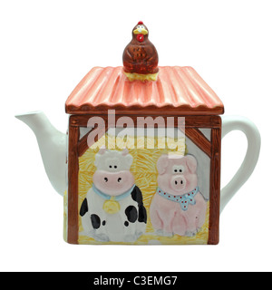 antique porcelain teapot Stock Photo