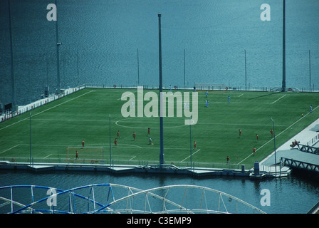 Singapore, the floating football Pitch Stock Photo