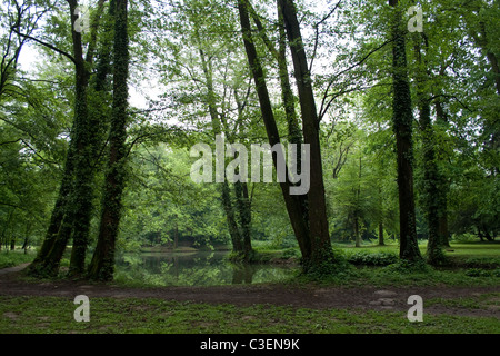 Lake in Maksimir park, Zagreb, Croatia Stock Photo