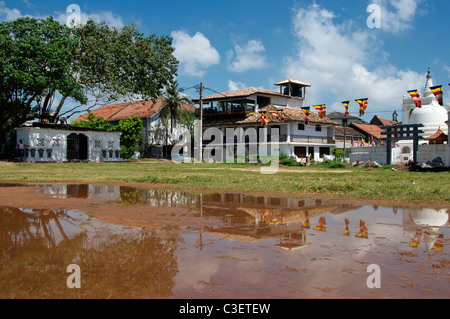 Sri Sudharmalaya and buildings Fort Galle Sri Lanka Stock Photo