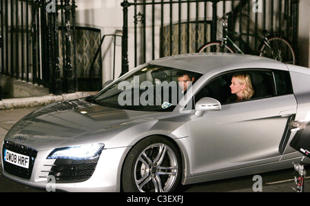 Naomi Watts and Antonio Banderas on the set of the 'Untitled Woody Allen London Project' filming on location London, England - Stock Photo