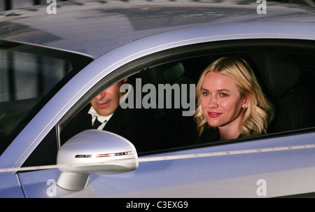 Naomi Watts and Antonio Banderas on the set of the 'Untitled Woody Allen London Project' filming on location London, England - Stock Photo