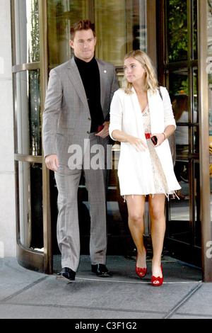 Channing Tatum 'G.I. Joe: The Rise of Cobra' stars leaving their Manhattan hotel New York City, USA - 04.08.09 Stock Photo