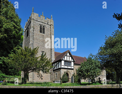 West tower and South porch, Church of Saint Wilfrid. Halton, Lancashire, England, United Kingdom, Europe. Stock Photo