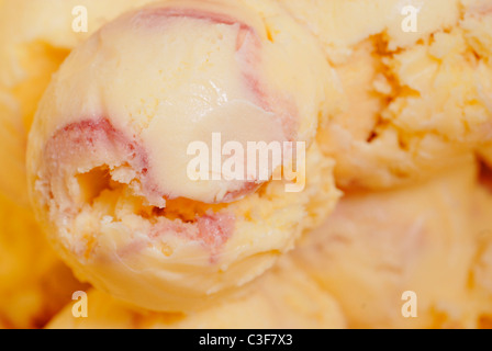 Raspberry ripple ice cream Stock Photo